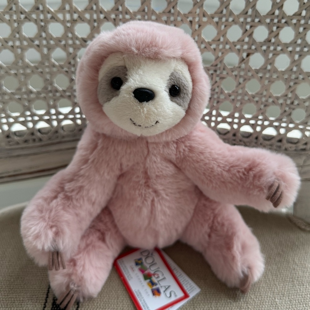 Softest pink sloth by Douglas - NWT